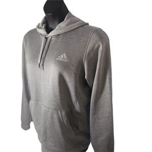 Adidas Women's Climawarm Logo Hoodie Sweatshirt Grey Size M